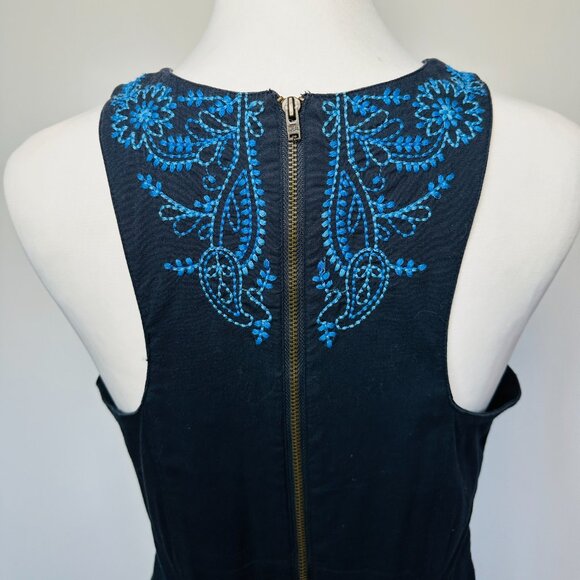 FREE PEOPLE navy embroidered dress size medium - Picture 3 of 6